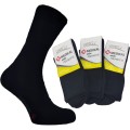 Skarpety męskie bezuciskowe półfrotte medical 3-pak Mirella Czarny