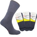 Skarpety męskie bezuciskowe półfrotte medical 3-pak Mirella Szary