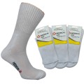 Skarpety męskie bezuciskowe półfrotte medical 3-pak Mirella Biały