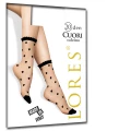 Golden Mirella Skarpetki damskie fantazyjne cuori Lores  Bianco