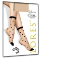 Golden Mirella Skarpetki damskie fantazyjne cuori Lores  Cipria