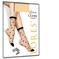 Golden Mirella Skarpetki damskie fantazyjne cuori Lores  Natural
