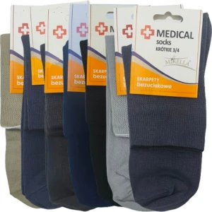Skarpety damskie bawełniane  zdrowotne Medical 3/4 Mirella 5-pak